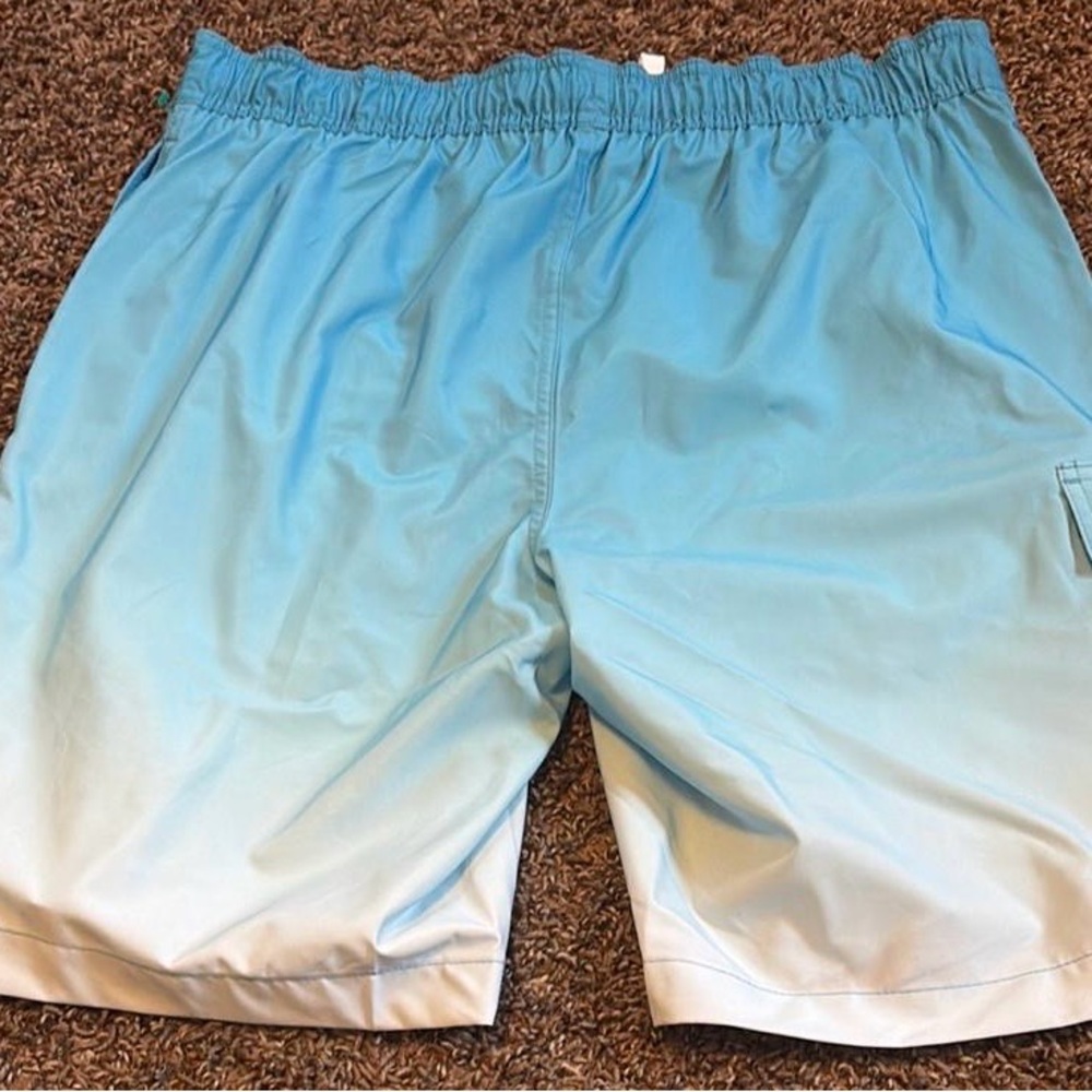 Sonoma Blue and White Athletic Shorts Ombré Design